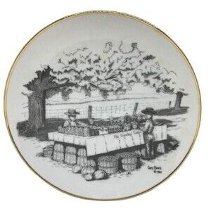 Gary Bench Amish Heritage Plate Vegetable Stand Old Order LE 176/4000 1987 Farm
